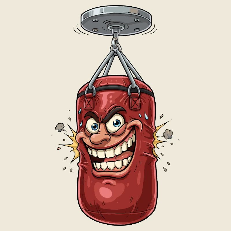 Laughing Punching Bag Cartoon