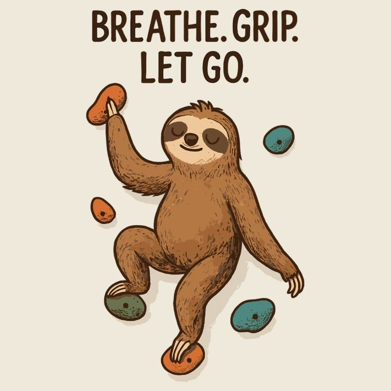 Zen Sloth: Grip Let Go Climbing