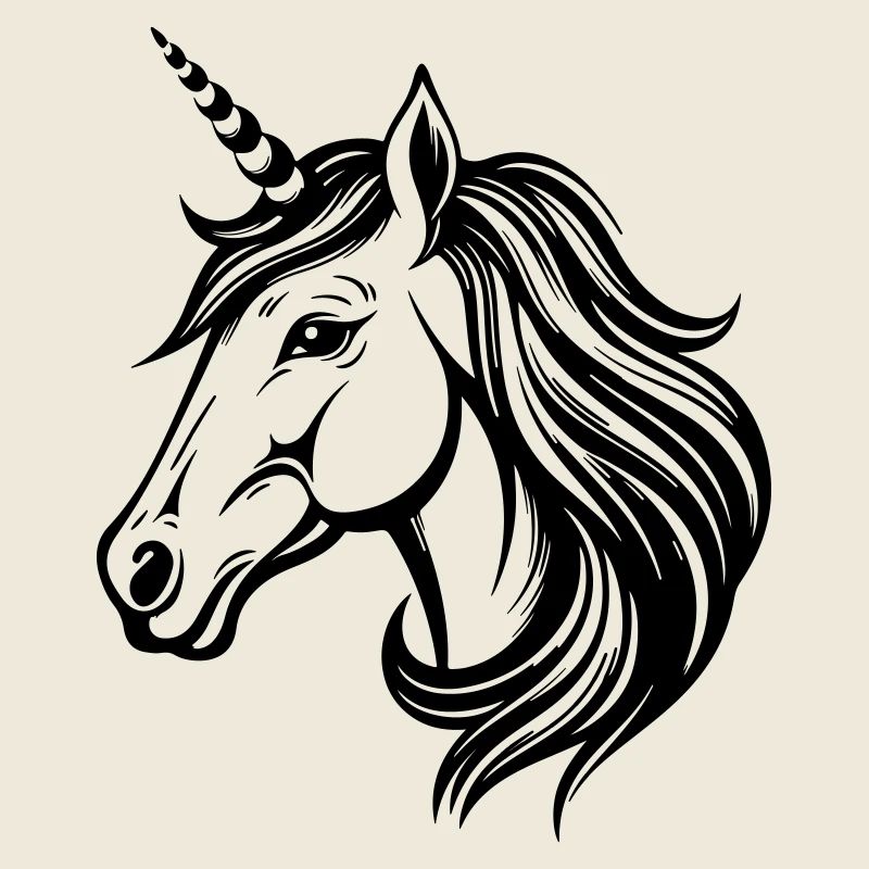 Tête de licorne