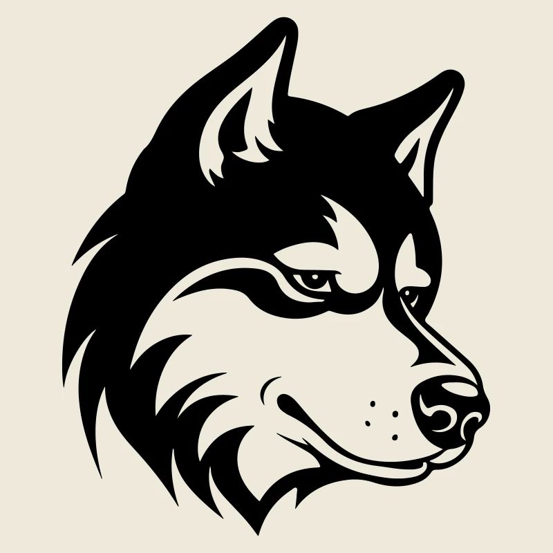 Husky Dog Head