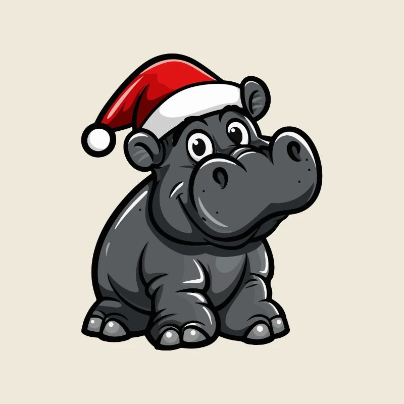Nilpferd Weihnachten