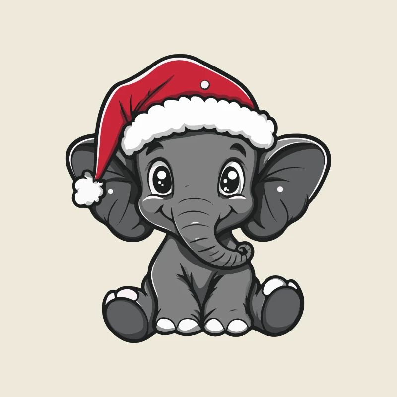 Éléphant Noël Bande Dessinée Noël