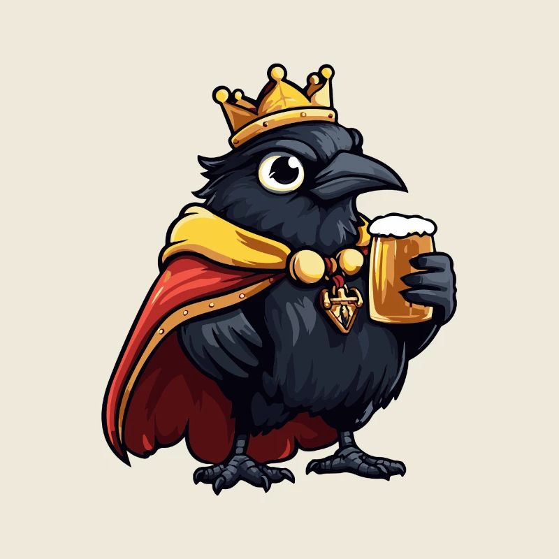 Rabe Krähe Bier Lustig