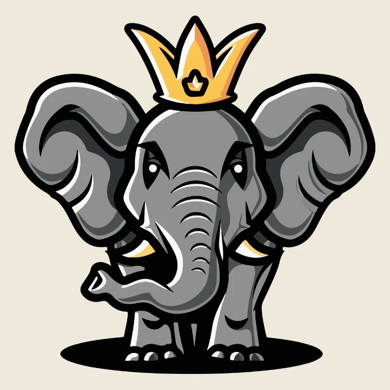 Couronne de bande dessinée éléphant