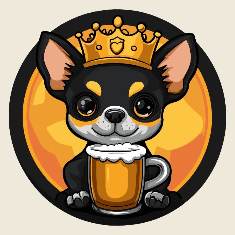 Chihuahua Hund Bier Comic