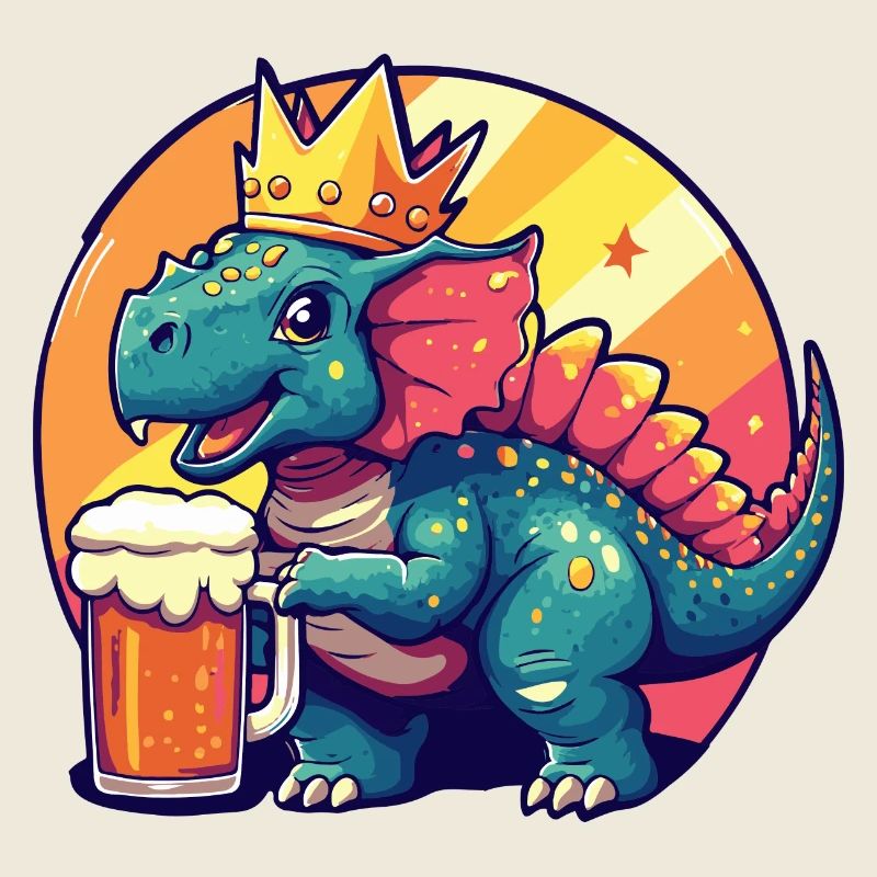 Dinosaurier triceratops Bier Comic