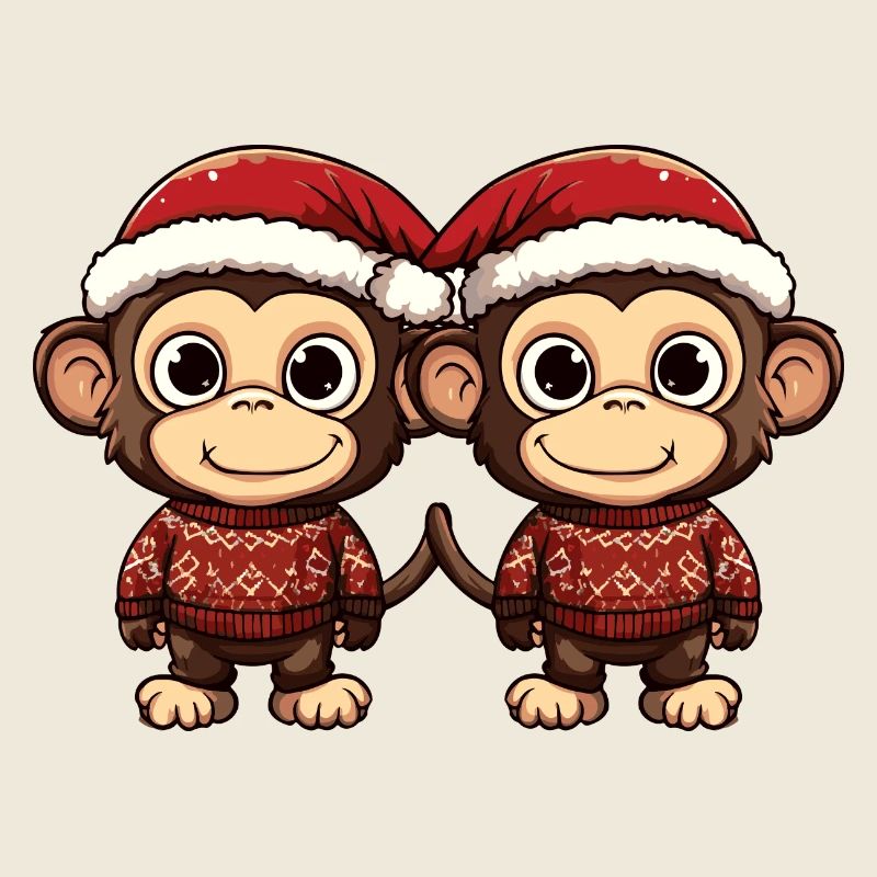 L’équipe de Noël des singes