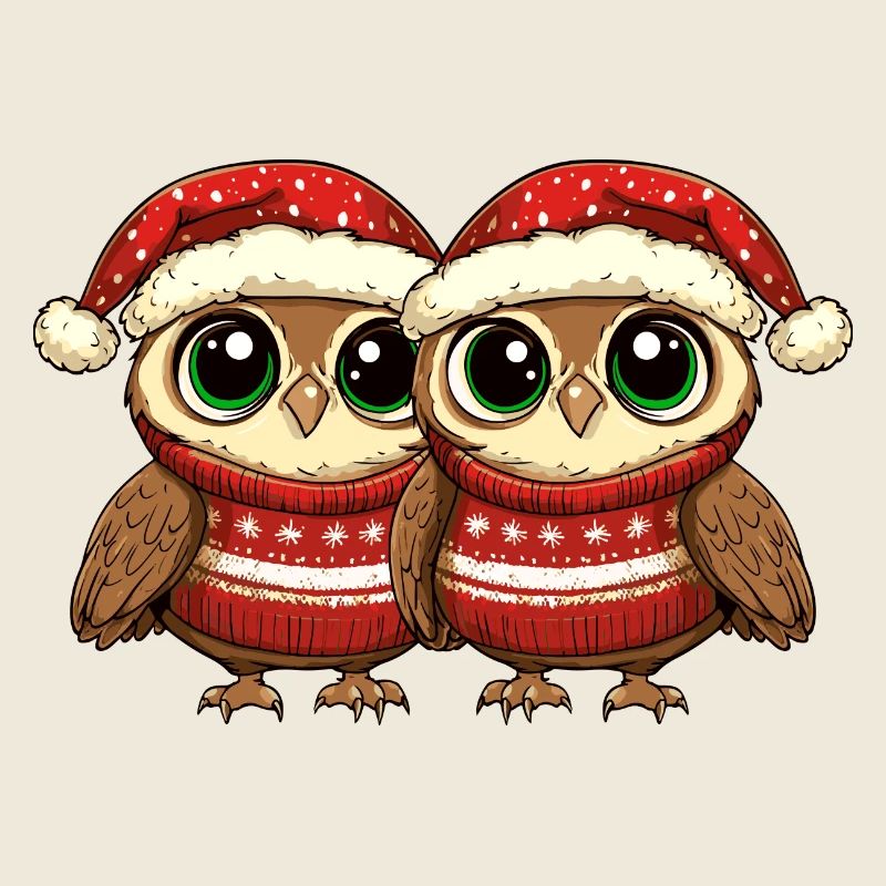 Eule Weihnachten Team