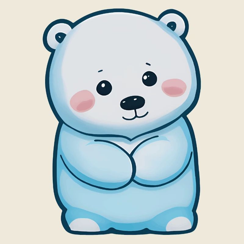 Total niedlicher Eisbär