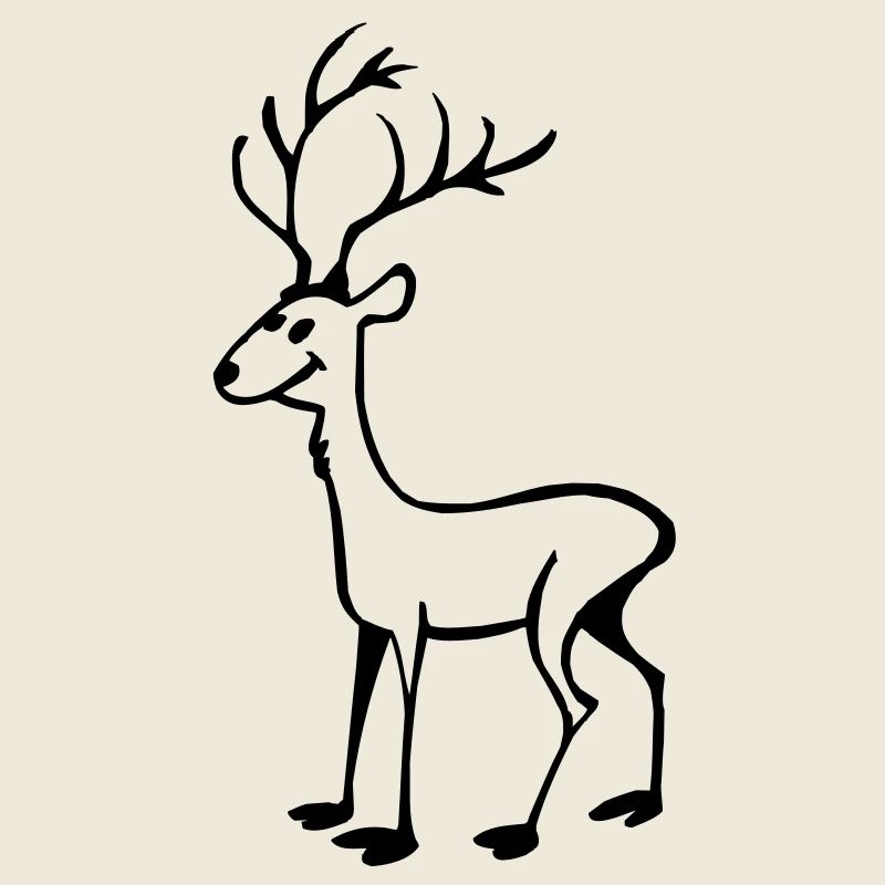 Strich Hirsch