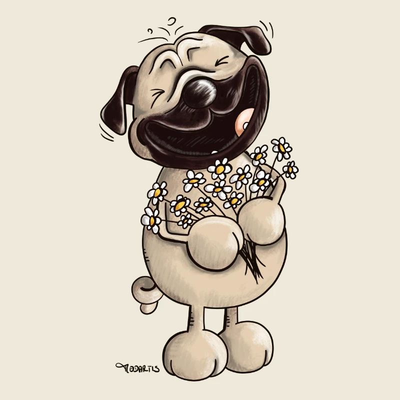 Süßer Mops - Möpse - Mopsfideler Mops - Geschenk