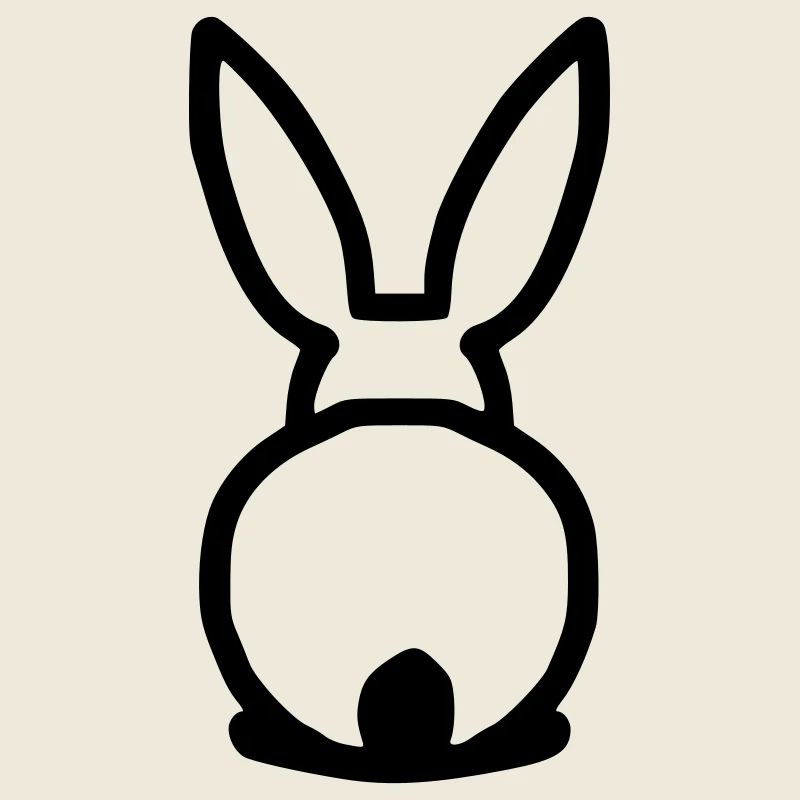 cute rabbit from behind