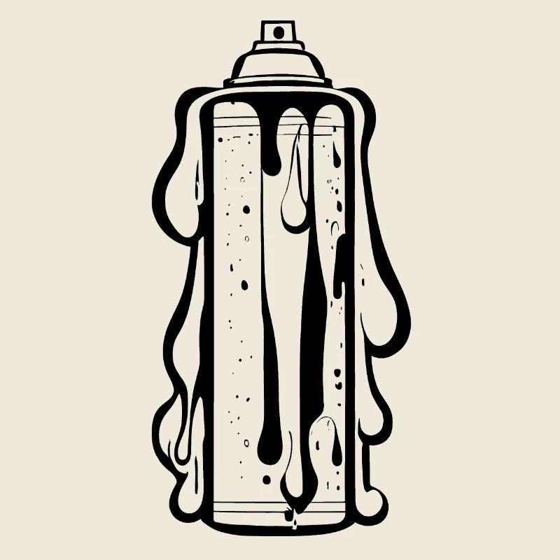 Comic Sprühdose mit Tropfen