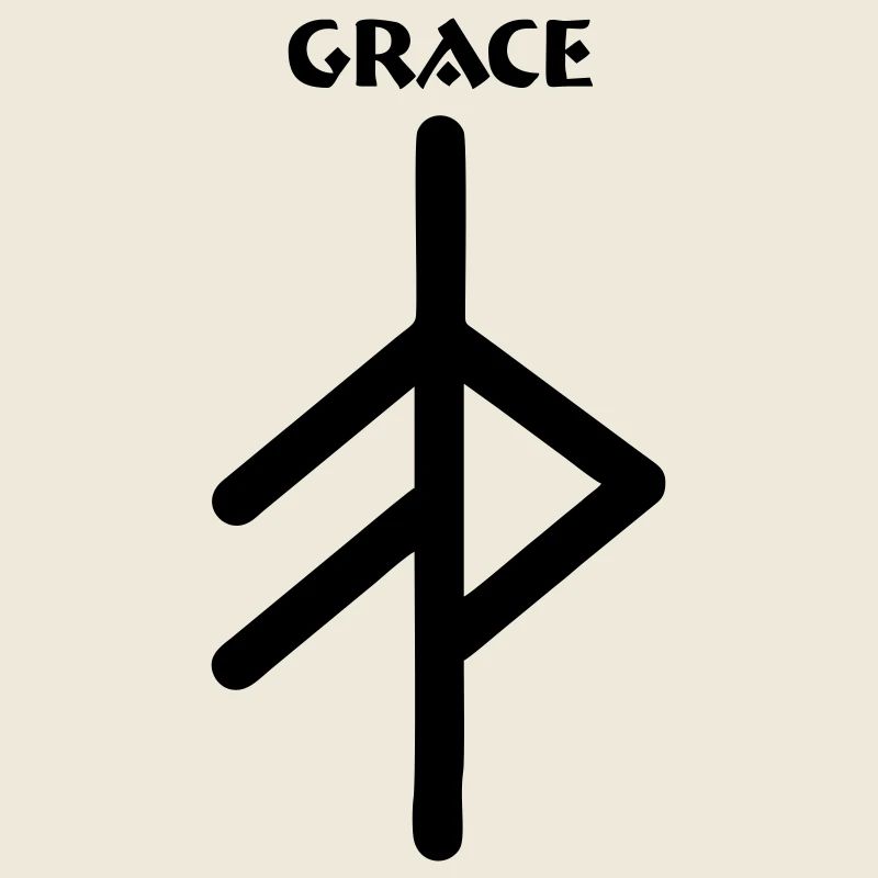 Wikingerrune Symbol Gnade, Barmherzigkeit Text GNADE