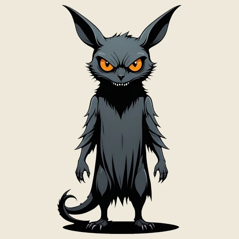 Creepy Monster Rat Goth Dark Art