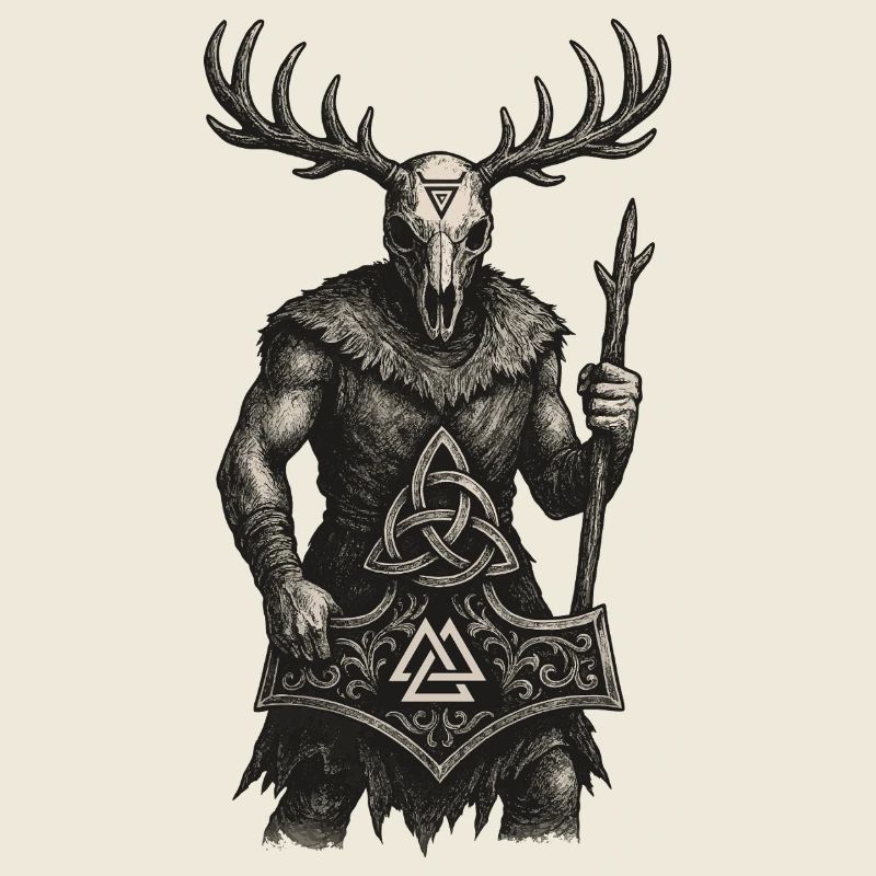 Forest Guardian | Valknut & Mjölnir Totem
