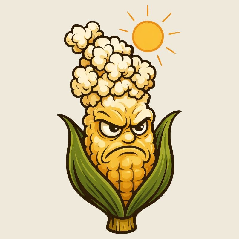 Drôle de maïs en épi Popcorn Chaleur Drôle Bizarre