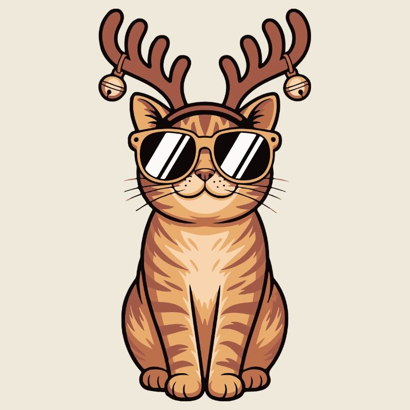 Katzen hirsch mit Sonnenbrille