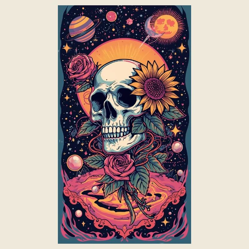 Crâne et Fleur de l’Espace