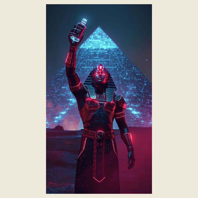 Pharaoh in neon light