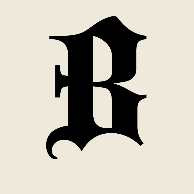 Udsmykket gotisk B-monogram