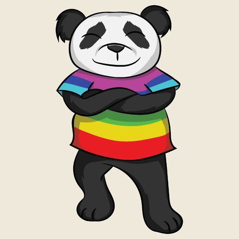 Panda Rainbow Pride avec Attitude