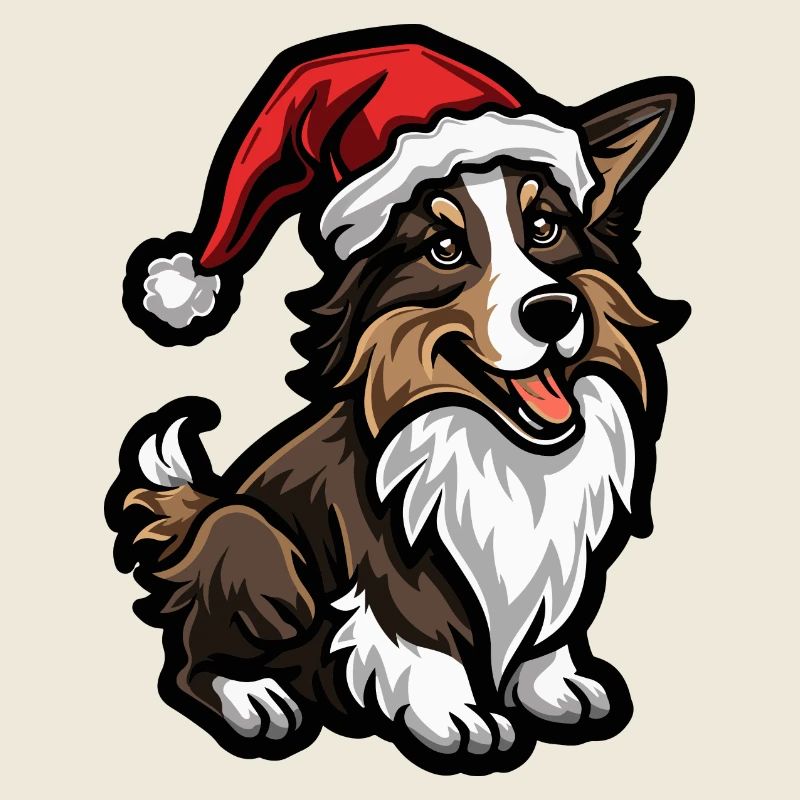 Border Collie Chien Noël