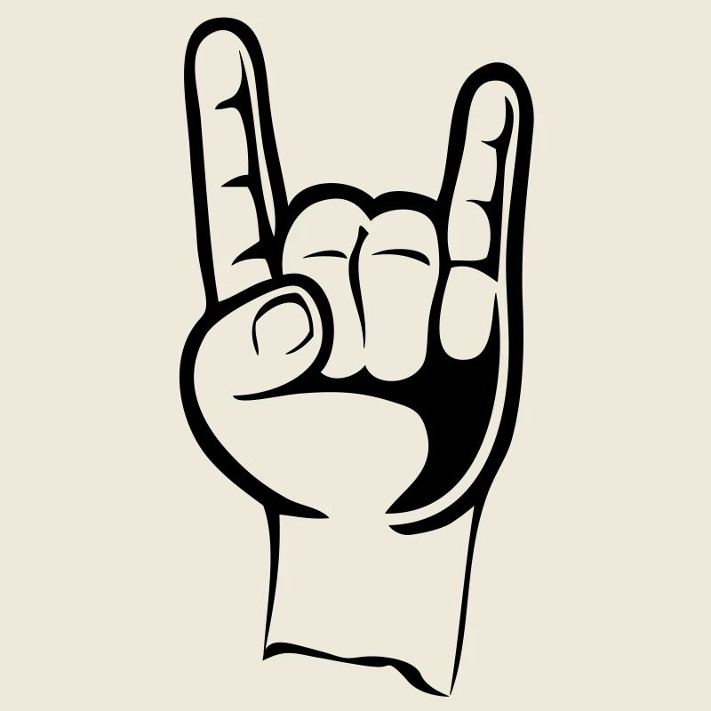 Rock and roll hand de