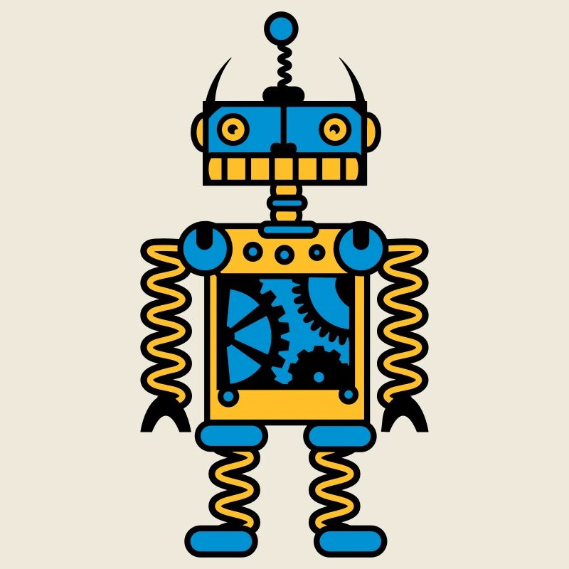 A robot with gear wheels