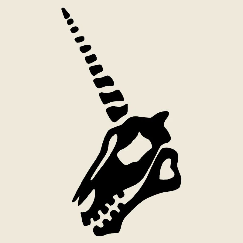 schwarzer Einhornschädel