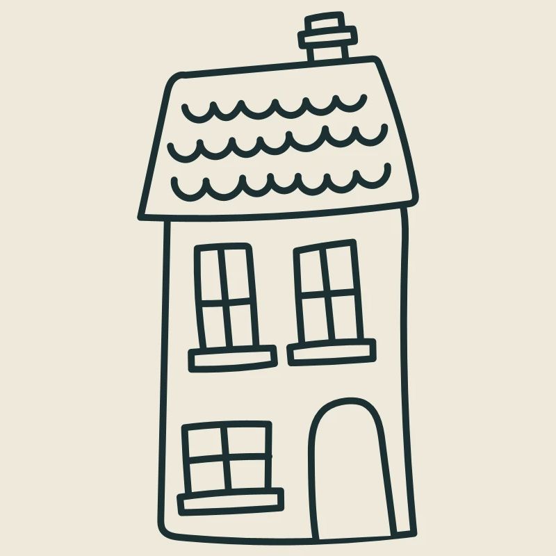 Grande maison irrégulière mignonne