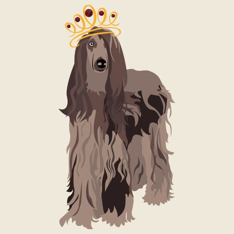 Chien majestueux avec couronne