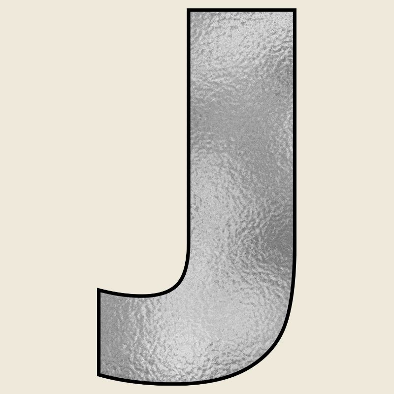 Buchstabe J Silber
