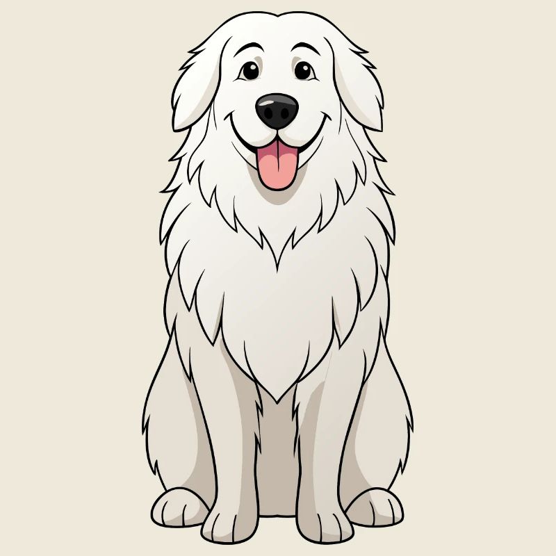 Serene Great Pyrenees Digital Art