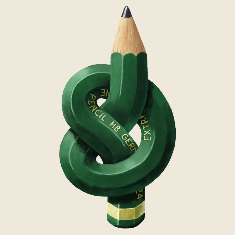 Bleistift mit Knoten