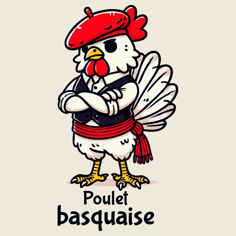 Poulet Basquaise - Texte sombre