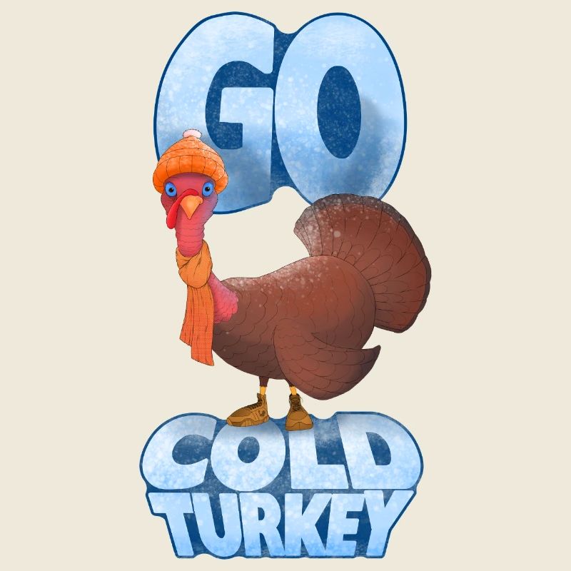 Conception de dessins animés Go Cold Turkey