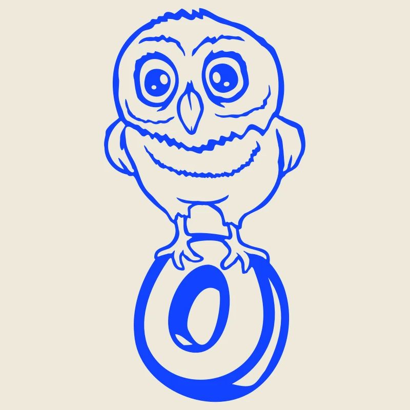 Eule Buchstabe O Owl Englisch ABC lernen Vogel Uhu