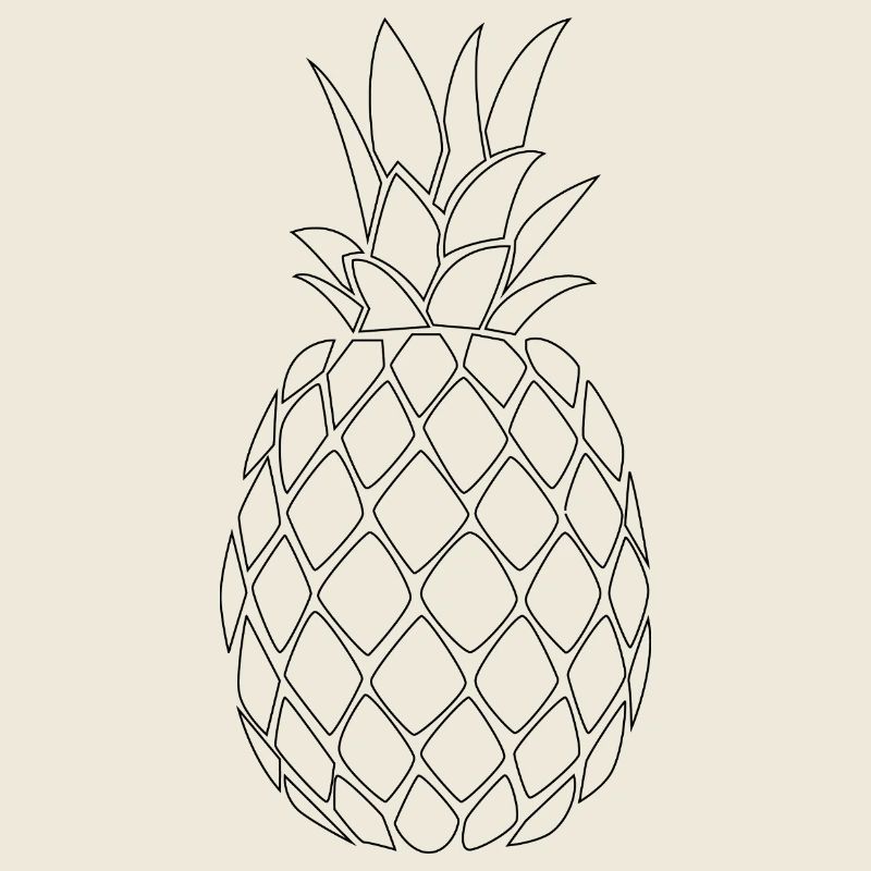 Pineapple black - Minimal Design