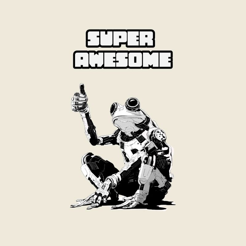 Super Roboter mit Thumbs Up Motiv