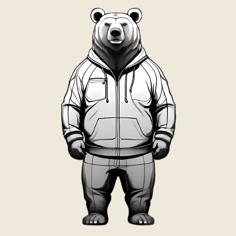 Graphique de sweat à capuche Ours