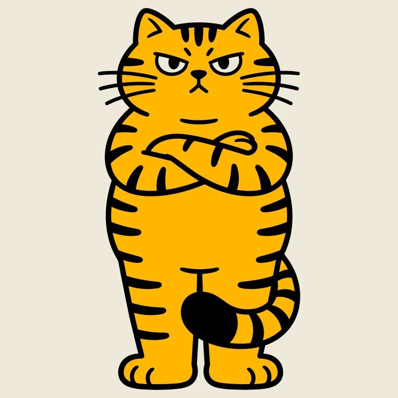 chagrijnige kat comic
