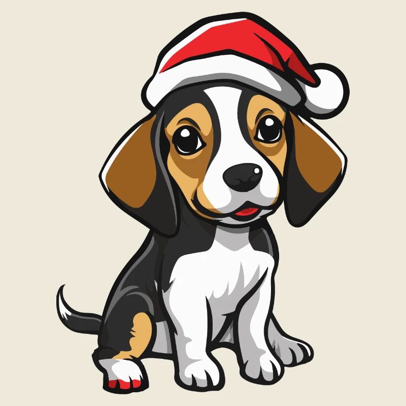 Beagle Hund Weihnachten