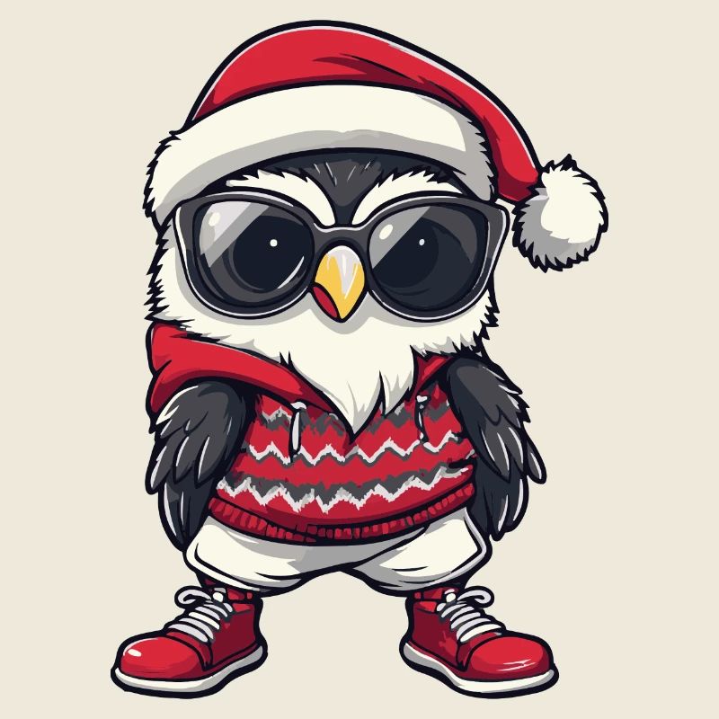 Eule Weihnachten X-Mas