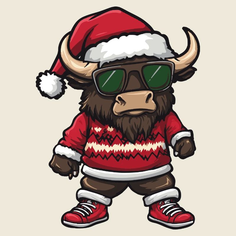 Bison Weihnachten Noël laid