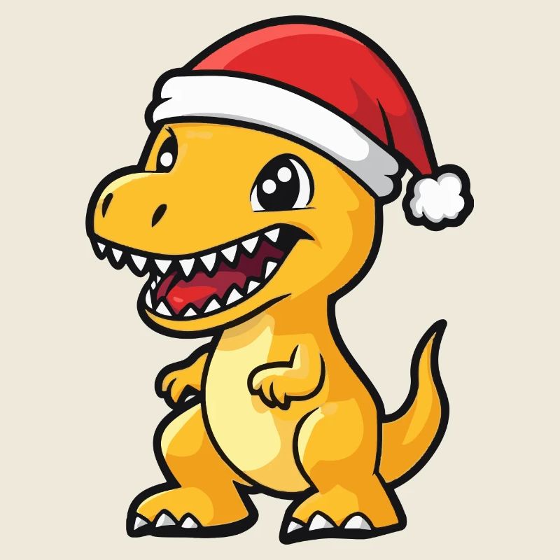 Dinosaure T-Rex Noël Mignon