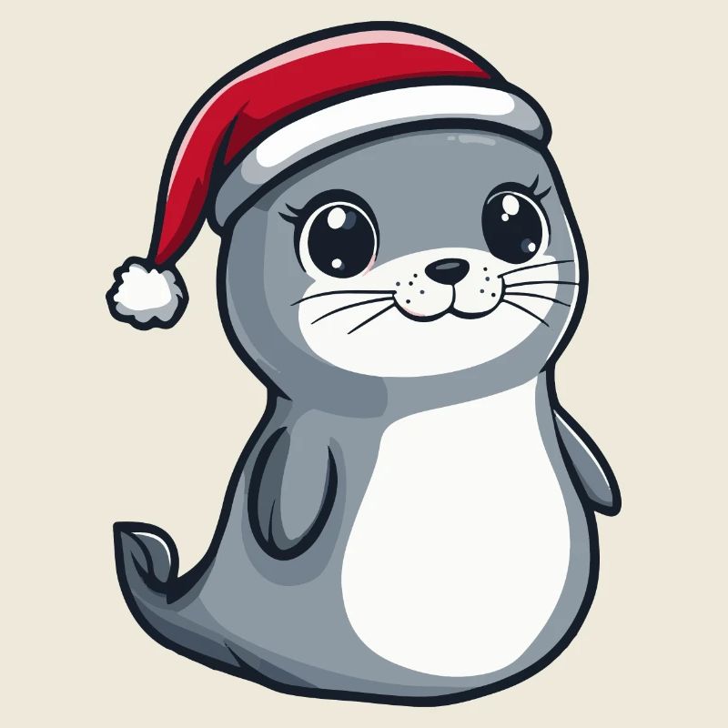 phoque animal Noël mignon