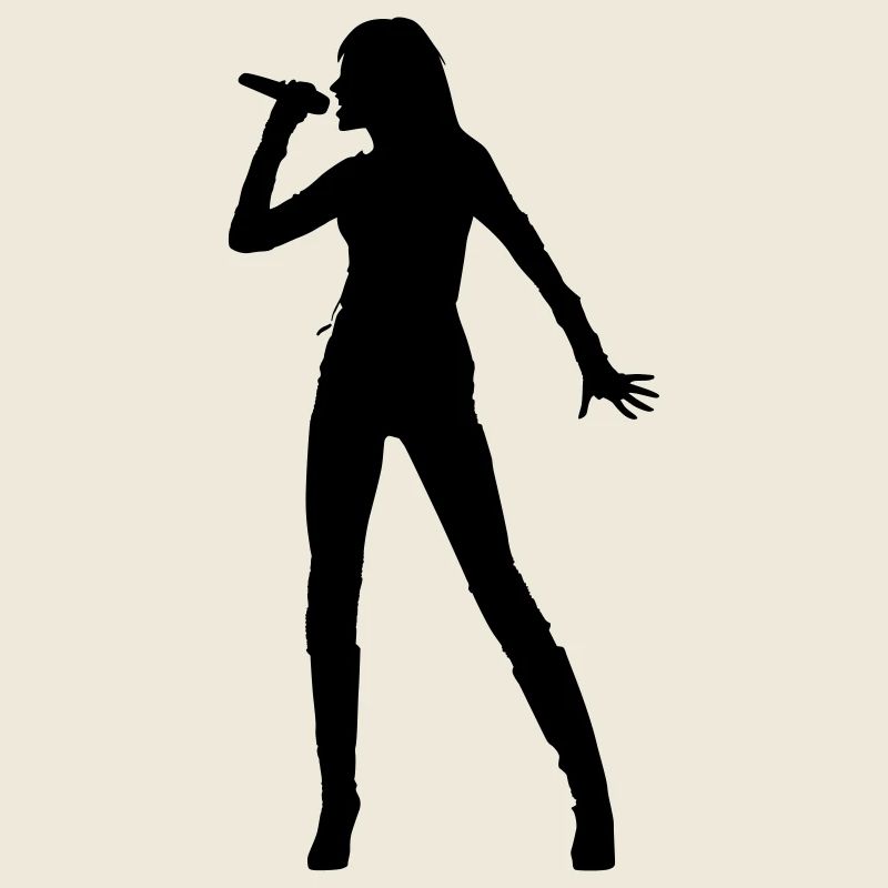 Conception de vecteur Singer and Dancer Silhouette