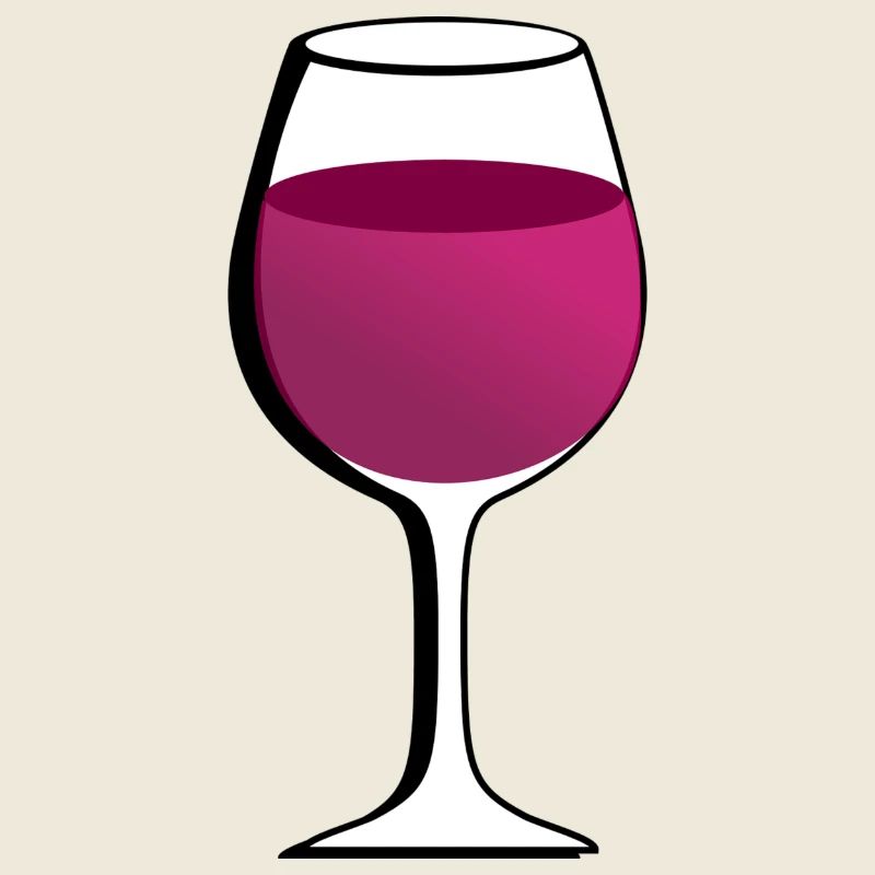 Glass with red wine