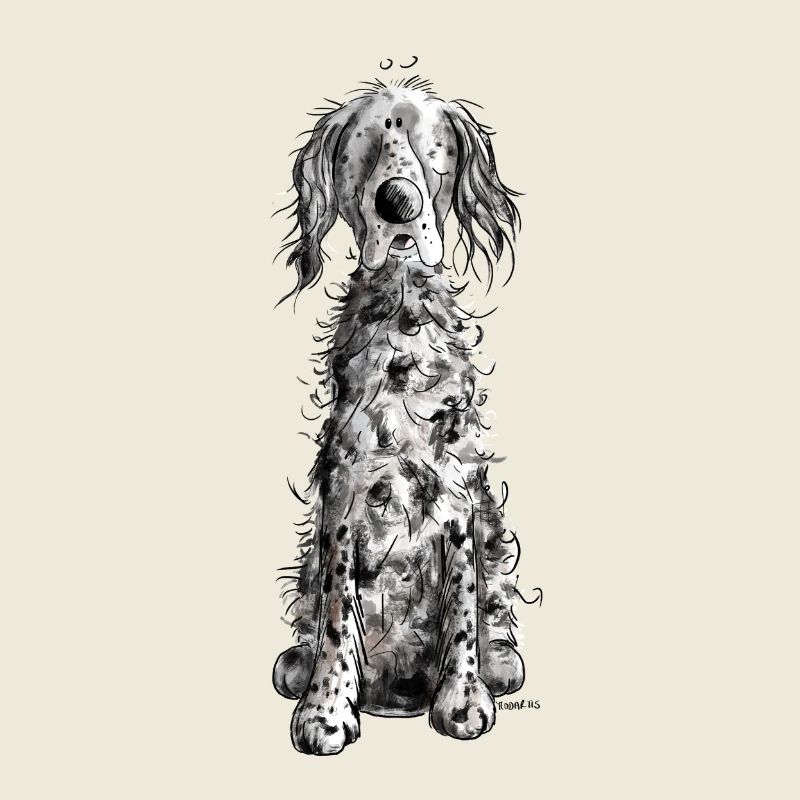 Lustiger Englischer Setter I Hunde Comic Geschenk